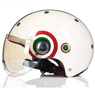 BEON摩托车头盔男女四季通用半盔电动车机车安全盔3C认证国标夏季