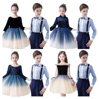儿童大合唱团演出服蓬蓬裙礼服裙