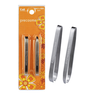 日本KAI眉毛夹不锈钢镊子正品