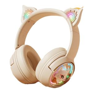 B5头戴式耳机无线蓝牙女生电脑电竞游戏猫耳朵降噪高颜值儿童耳麦