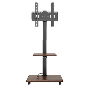 贝石电视机落地支架可移动升降推车升降挂架5565英寸旋转带轮通用