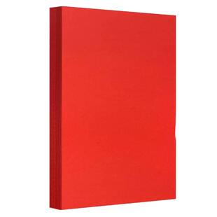 书昶红色卡纸 A4A3全开4开8K中国红硬卡纸喜庆大红硬卡纸加厚大张背景纸幼儿园DIY春节剪纸双面手工贺卡请柬