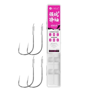 小凤仙强硬锋袖子线双钩M合金钢鱼钩进口三洋鱼线黑坑竞技鱼钩批