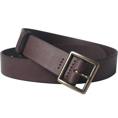 纯手工缝线头层牛皮牛仔裤皮带男