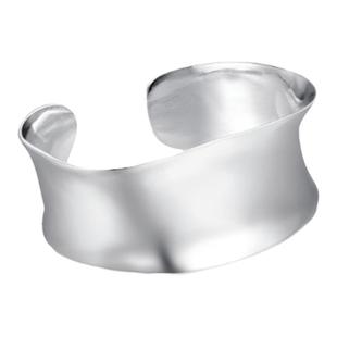 as said漫游系列曲线不规则哑光拉丝手镯 宽版轻奢臂环情侣手饰