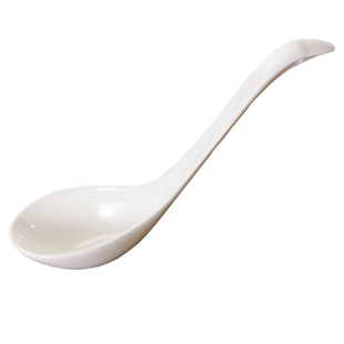 家用大汤勺长柄骨瓷大号盛汤勺厨具饭店勺粥勺创意勺子纯白色调羹