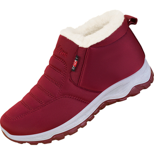 老北京棉鞋女冬季加绒加厚保暖防滑舒适羊毛高帮鞋中老年妈妈棉鞋