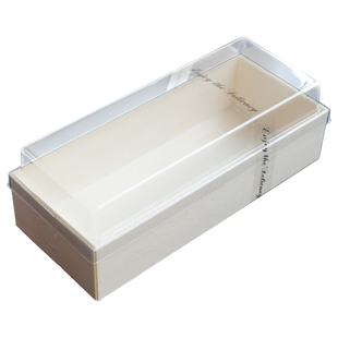 新款高档三拼毛巾卷包装盒子长方形梦龙卷盒日式蛋糕卷瑞士卷木盒