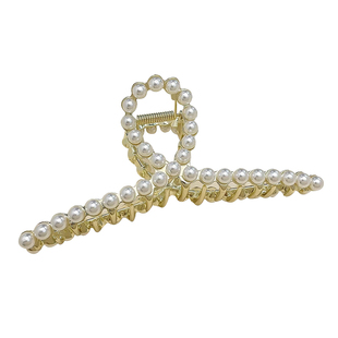 加大号珍珠抓夹高级感厚头发鲨鱼夹发量多气质发夹女2023新款发抓