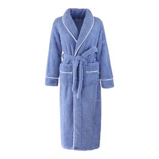 Fleece Bathrobe for Women Men night-robe nightgown法兰绒睡袍