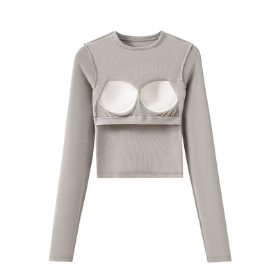 免穿文胸含腈纶长袖打底衫耐葵女