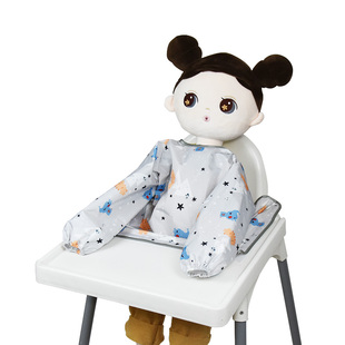 宝宝坐椅围餐垫婴儿吃饭防脏神器喂食自主进食二合一防水围兜托盘