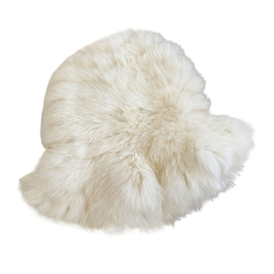 儿童高品质云朵兔毛帽子加厚皮草护耳渔夫帽保暖针织帽盆帽显脸小