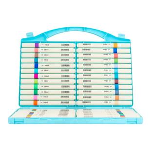 米娅软头丙烯马克笔手提盒装小学生美术专用儿童可水洗水彩笔不透色不透纸可叠色幼儿园48色水彩笔套装