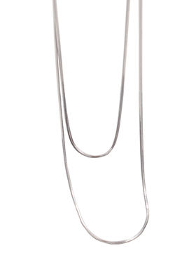 极简风素链轻奢气质长款蛇骨链