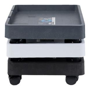 正方形轮托带抽屉钢化花盆托盘加厚树脂移动托盘花托万向刹车滚轮