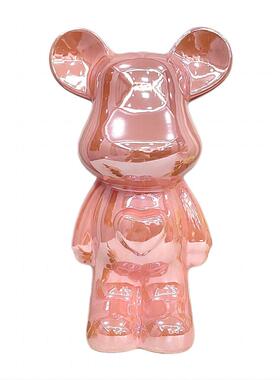 高档暴力熊摆件陶瓷轻奢家居客厅玄关电视柜酒柜存钱罐装饰品礼物