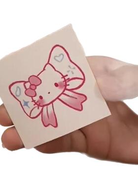 新款kitty猫彩色纹身贴凯蒂猫kt防水网红持久仿真可爱手臂贴纸