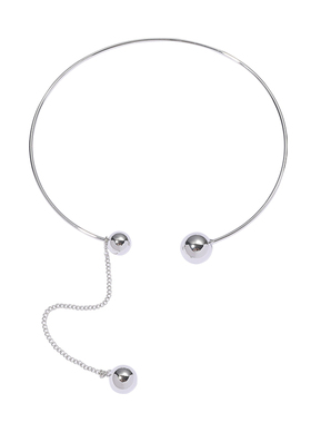 showdigu个性圆珠流苏项圈项链