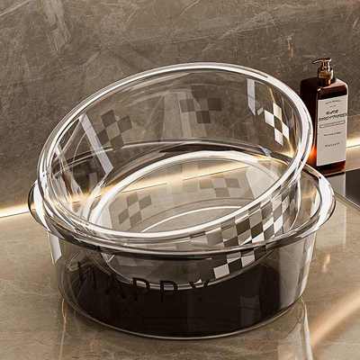 新款洗脸盆家用轻奢高洗透明脚盆值塑料盆盆宿舍盆颜加厚洗头洗漱