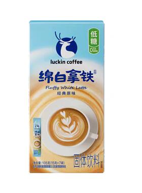 瑞幸绵白拿铁低糖醇香速溶咖啡