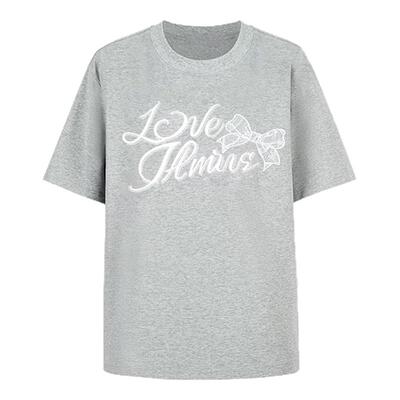 刺绣蕾丝慵懒风短袖t恤女