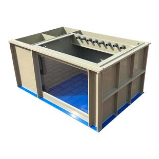 超白玻璃观赏鱼池大型锦鲤鱼缸侧部过滤沉淀仓带干湿分离加厚鱼池