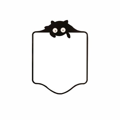 可爱盒子猫冰箱贴磁吸留言板备忘录磁性黑板可擦写白板入户门磁贴