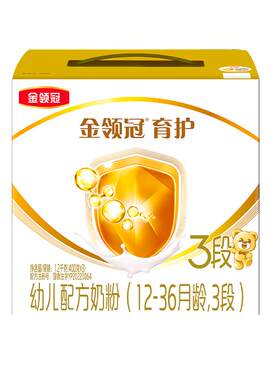 伊利金领冠三联基础育护3段12-36个月婴幼儿配方牛奶粉1200g*2盒