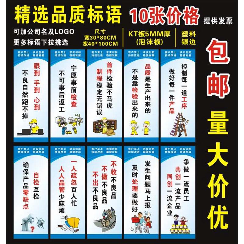 工厂车间品质安全7S管理仓库消防标语饭堂宿舍企业文化墙贴定制
