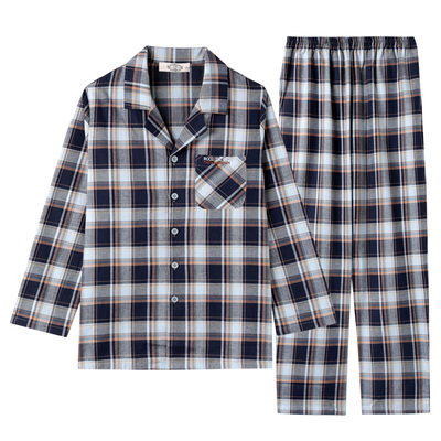 美标三层加厚夹棉纯棉睡衣套装