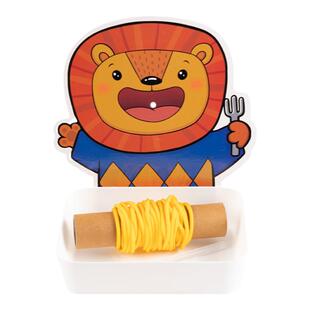 幼儿园蒙氏早教小班生活操作区域角自制玩教具动物吃面条材料投放