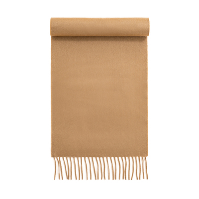 DENTS双面流苏羊绒宽版围巾披肩