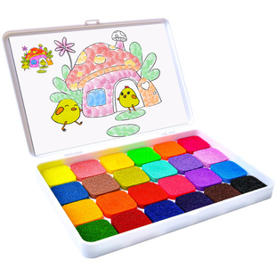 儿童手指画印泥手掌点画颜料指印涂鸦彩色绘画印台可水洗多色印盘水性幼儿园大号无毒印章宝宝画画本童年玩具