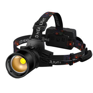 紫光抓找蝎子灯头灯超亮可变焦充电式强光手电大功率户外照明灯