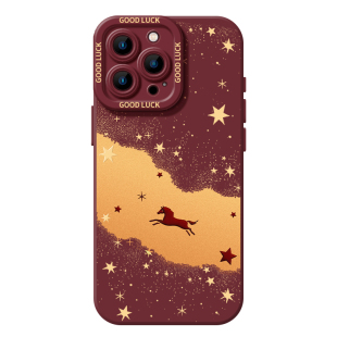 璀璨星河适用小米17promax手机壳note14马年15新年13红米k90k80k70k60k50k40过turbo4红色civi5女12s本命年11