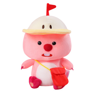 正版loopy玩偶小海狸网红露比可爱毛绒玩具公仔抱枕娃娃生日礼物