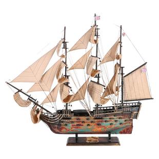 张艺兴同款复古做旧帆船模型拼装摆件胜利号一帆风顺工艺船礼物