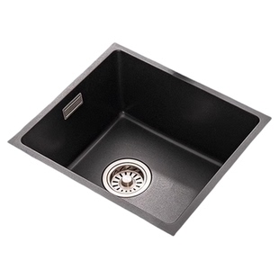 科恩纳XF石英石水槽小单槽套餐厨房洗菜盆水槽吧台小方槽洗菜池