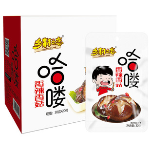 乡村之恋山野仙香菇30g*20包湖南特产香菇香辣味卤零食拌饭菜爽口