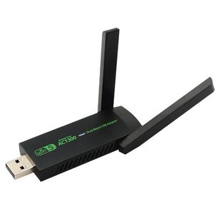 GRIS USB无线网卡AC双频Realtek瑞昱RTL8812CU千兆WIN7-8-10-11免驱动1300M台式机电脑WiFi接收器2.0笔记本5G