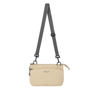 Qminica 探索系列防泼水通勤休闲斜挎多隔层轻量单肩多功能信封包