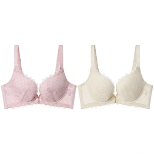Wacoal/华歌尔ps薄款聚拢侧收副乳调整型蕾丝文胸bra内衣女WB37C6