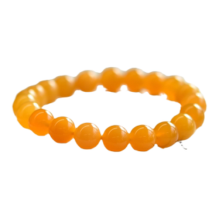 黄玉手串女男东海水晶玛瑙翡翠宝玉石文玩盘玩散珠子缅甸缅黄手链