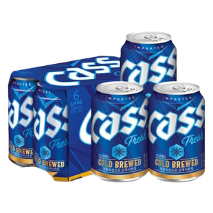 韩国进口cass凯狮啤酒355ml原装精酿扎啤原浆罐装整箱清爽易拉罐