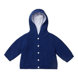 ArborTree 有机棉羊绒连帽开衫男女宝宝外套 保暖A类秋冬衣服