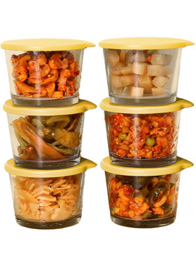 玻璃碗耐高温密封罐食品保鲜盒冰箱装咸菜盒泡菜罐子迷你小号饭盒