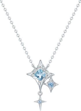 周六福星芒项链女S925银链坠国风轻奢甜酷风小众送女友节日礼物