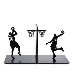 创意篮球金属创意书立架桌面书挡书架书挡板书本收纳书夹书靠摆件