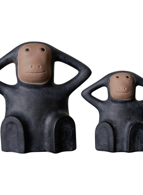 治愈系客厅桌面猴子摆件家居饰品